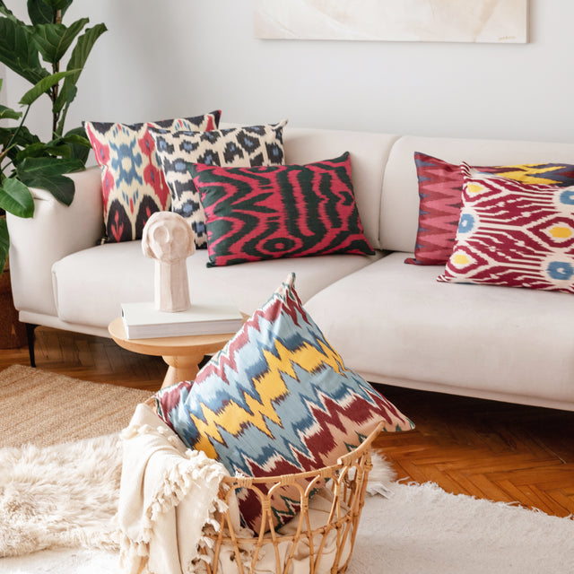 Handwoven Ikat Cushion Covers (100% Cotton)