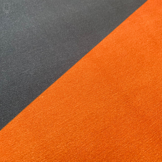 Burnt Orange & Grey Geometric Square Cushion Cover - Soft Chenille