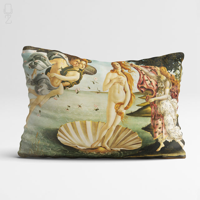The Birth of Venus Velvet Cushion Cover - Sandro Botticelli Art Pillow