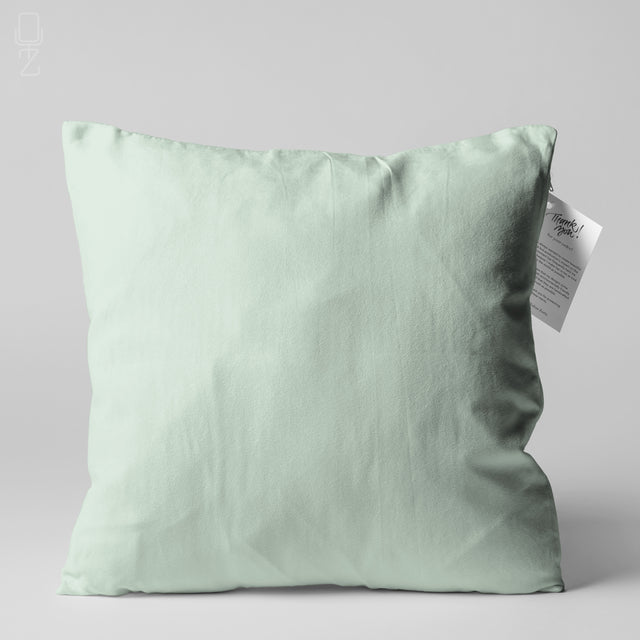 Plain Mint Cushion Cover with Double Sided Printing