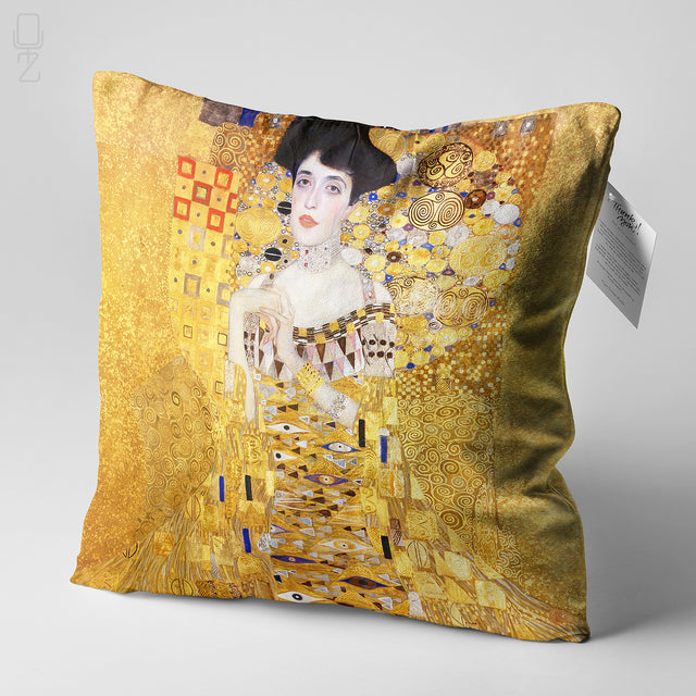 Klimt Adele Bloch-Bauer Cushion Cover - The Woman in Gold Luxury Art Pillow