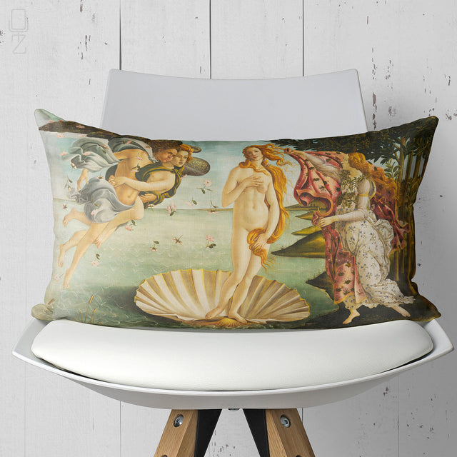 The Birth of Venus Velvet Cushion Cover - Sandro Botticelli Art Pillow