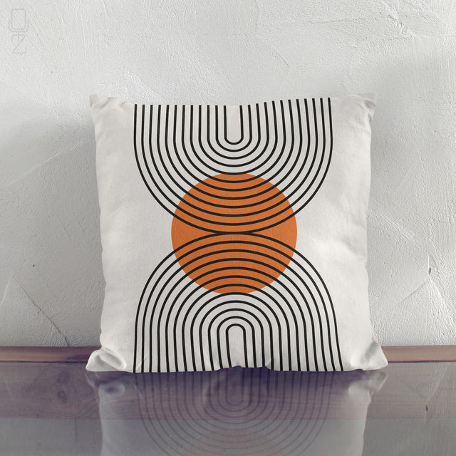 Bauhaus Retro Abstract Geometric Velvet Cushion - Mid Century Modern Pillow