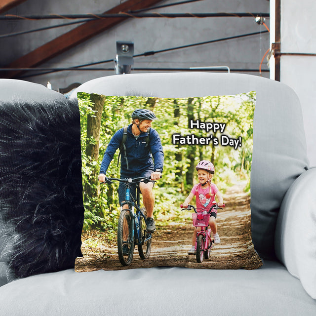 Personalised Photo Cushion Cover – Custom Father’s Day Gift