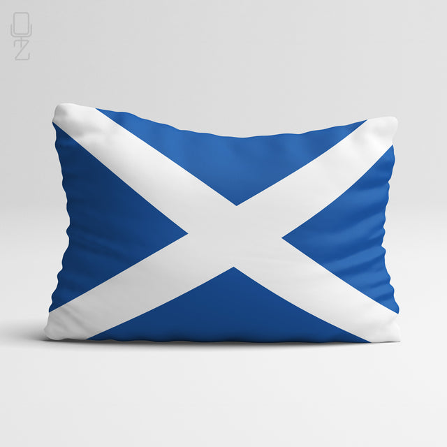 Scottish Saltire Square Cushion Cover - Classic Blue & White Scotland Flag