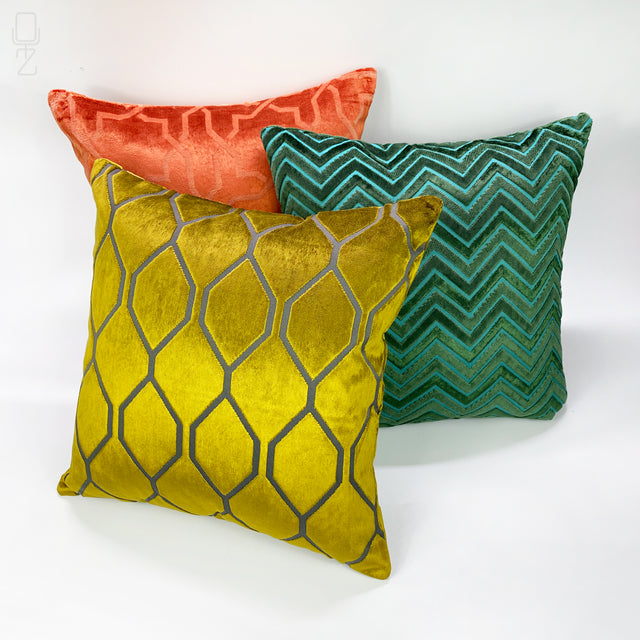 Set of 3 Silk Velvet Pillow Covers 18x18" (45x45cm)