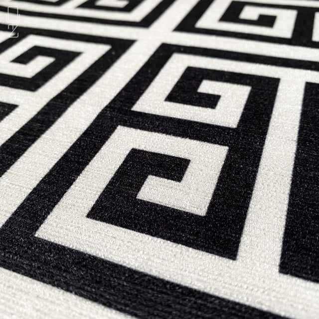 Geometric Pattern Black & White Cushion Cover