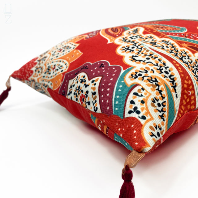 Ethnic Red & Green Bohemian Cushion Cover