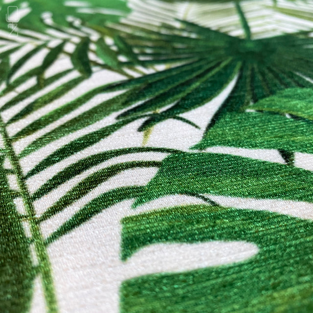 Green Tropical Palm Leaves Cushion Cover