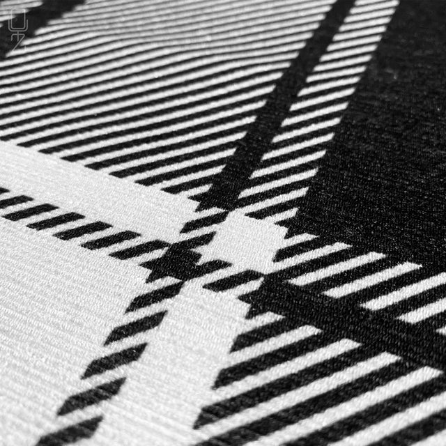 Gingham Cushion Cover with Black & White