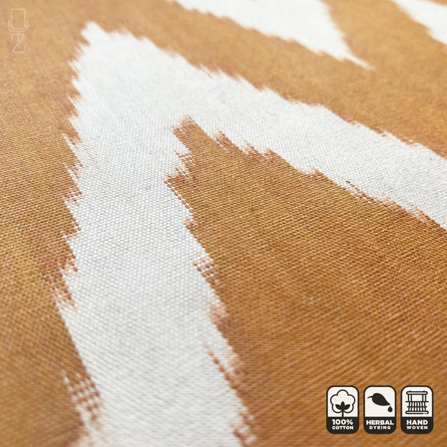 Cinnamon Zig Zag IKAT Decorative Cushion Cover