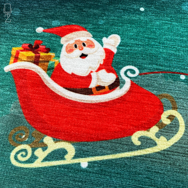 Santa Claus & Reindeers Xmas Pillow Cover