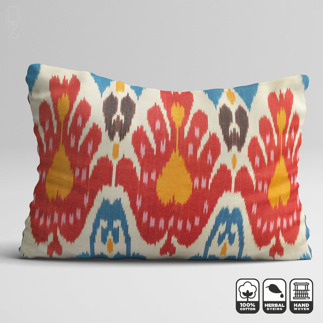Bohemian Handwoven Ikat Cushion Cover