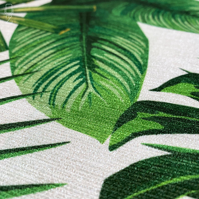 Tropical Green Palm Leaves Cushion Cover
