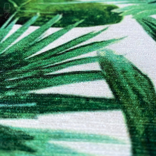 Cushion Cover with Tropical Green Leaves