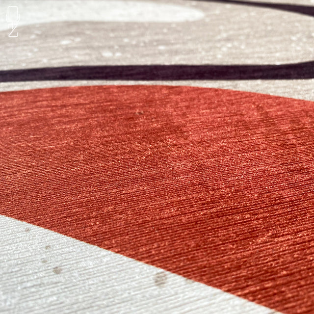 Orange & Ivory Abstract Line Cushion Cover