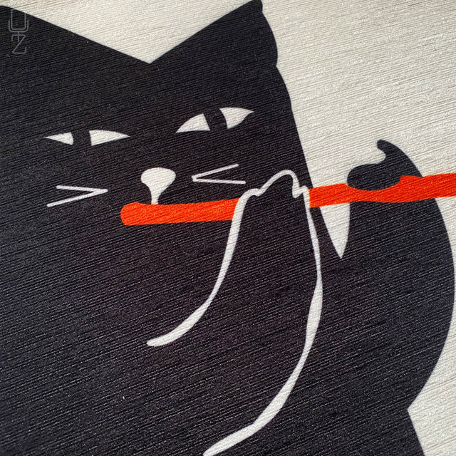 Musician Black Cat Theme Cushion Cover