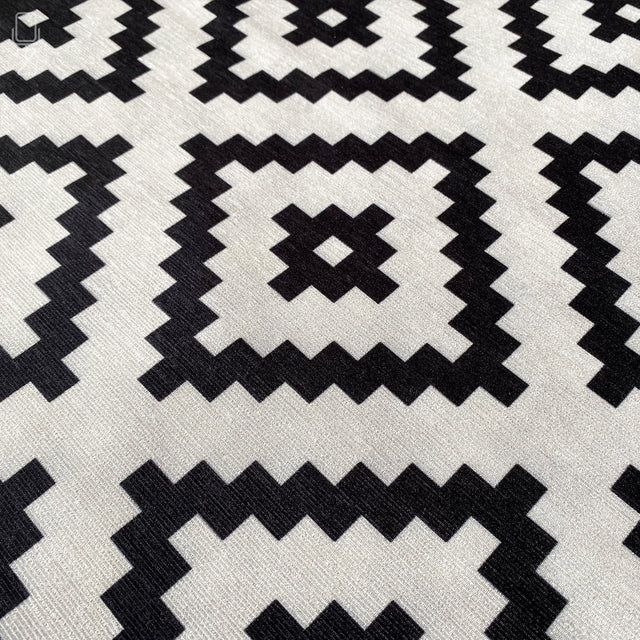 Aztec Theme Black & White Cushion Cover