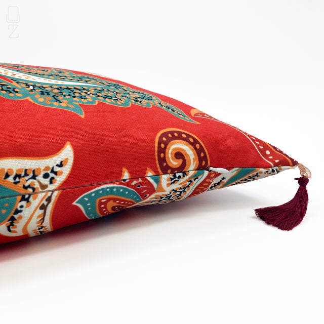 Ethnic Red & Green Bohemian Cushion Cover