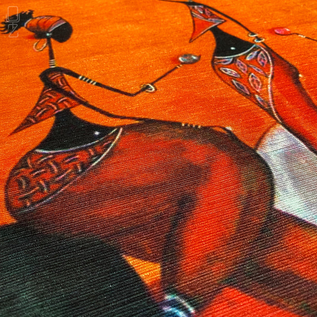 Abstract Ethnic African Women Pillow Cover