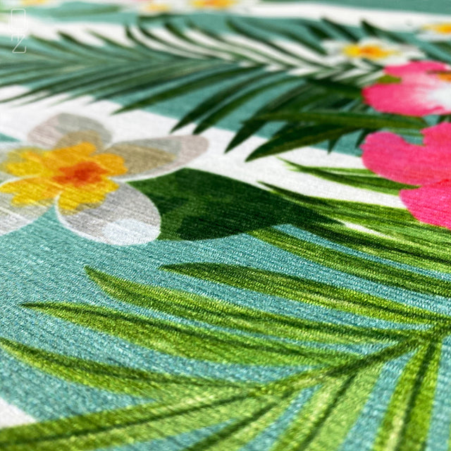 Pink Flamingos & Green Leaves Cushion Cover