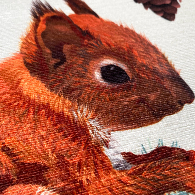 Cute Squirrels Pillow Cover with Orange & Green