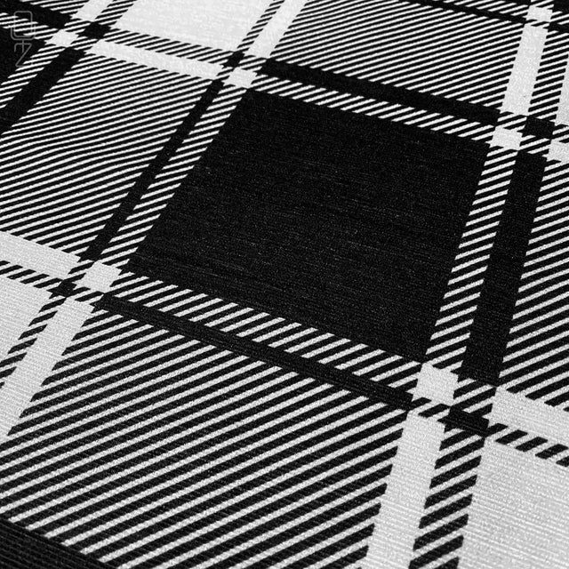 Gingham Cushion Cover with Black & White
