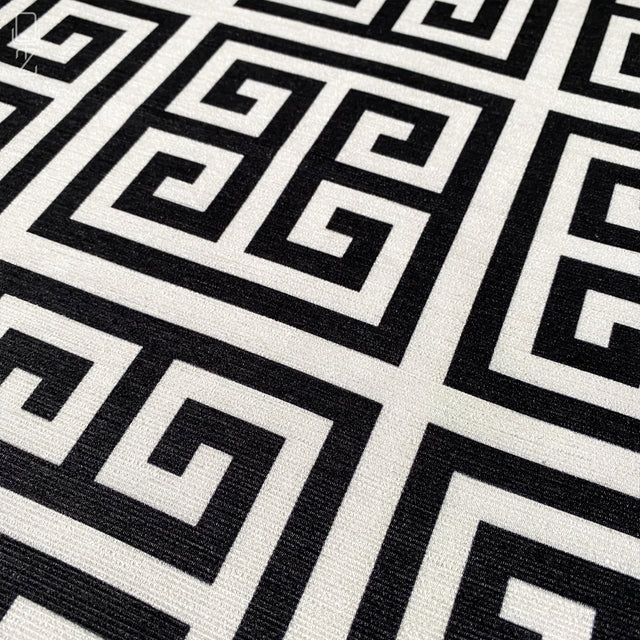 Geometric Pattern Black & White Cushion Cover