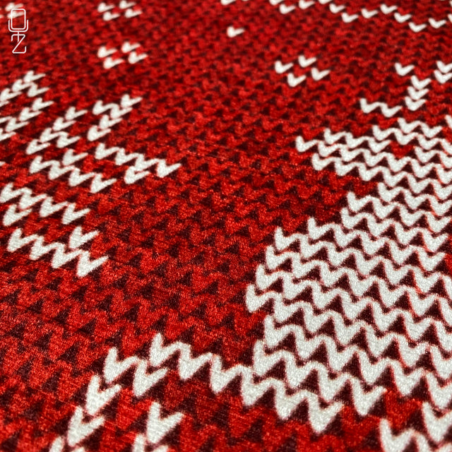 Red & White Christmas Reindeers Cushion Cover