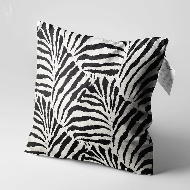Zebra Pattern Black & White Cushion Covers
