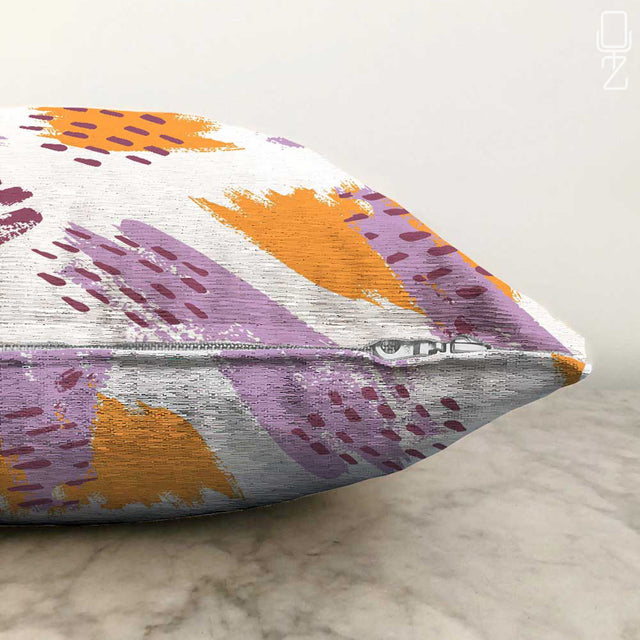 Yellow and Pink Geometric Cushion Cover