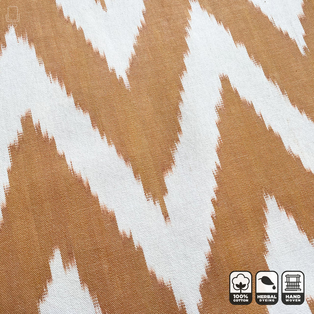 Cinnamon Zig Zag IKAT Decorative Cushion Cover