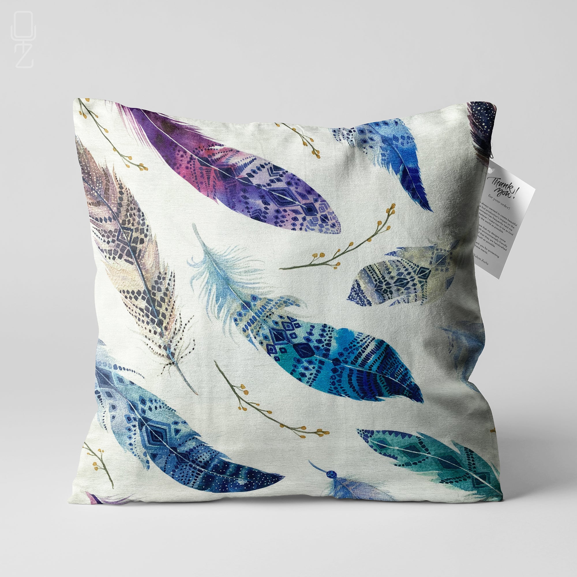 Feather accent clearance pillows