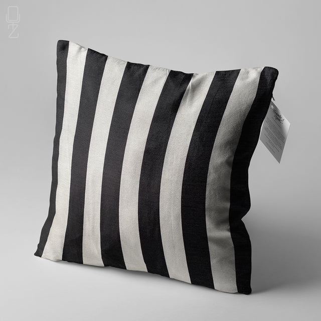 Black & White Striped Printed Cushion Covers
