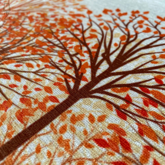 Cushion Cover with Orange Tree Design