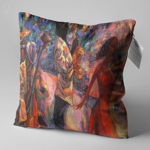 Abstract Jazz Oil Painting Cushion Cover