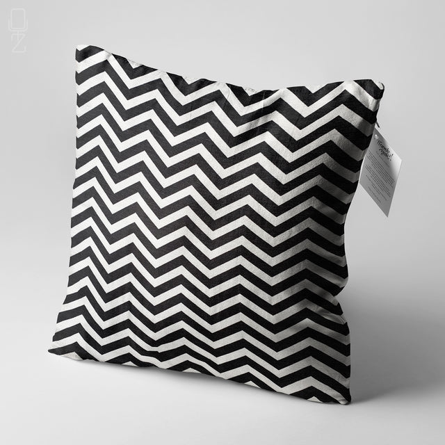 Black & White Zig Zag Cushion Cover