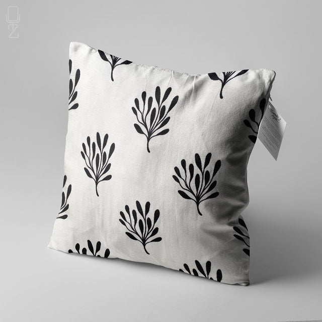 Black & White Floral Pattern Cushion Covers