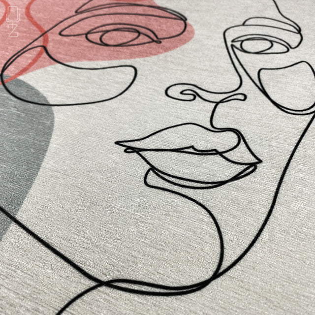 Abstract Face Pattern Pillow Cover