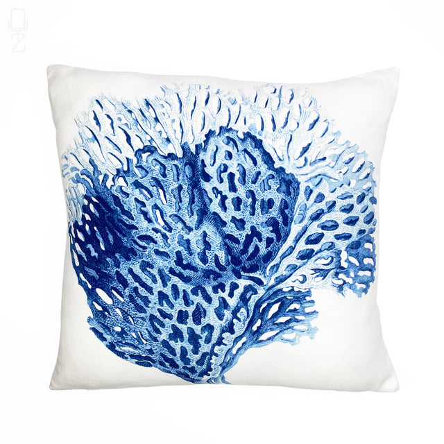 Blue Coral Reef Theme Decorative Cushion Cover