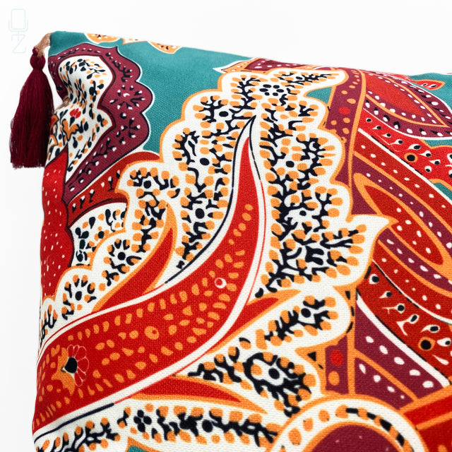 Red & Green Ethnic Set of 2 Cushion Covers