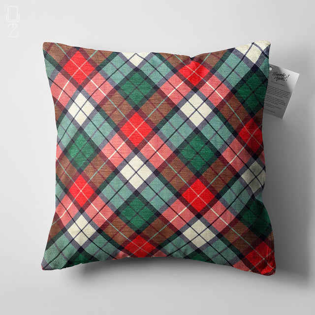 Plaid Pattern Red & Green Xmas Pillow Cover