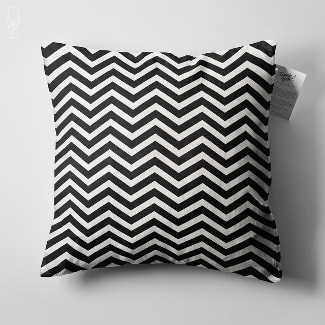 Black & White Zig Zag Cushion Cover