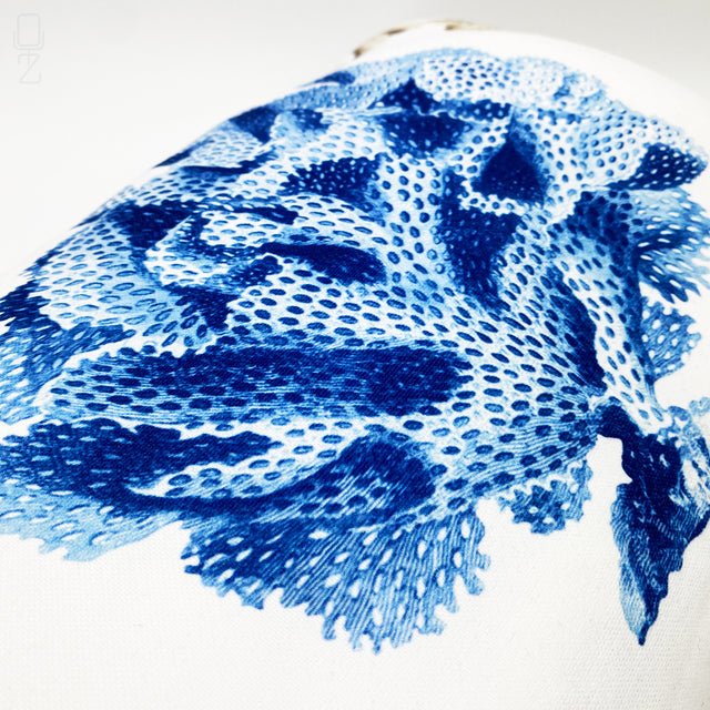 Blue & Beige Coral Reef Cushion Cover