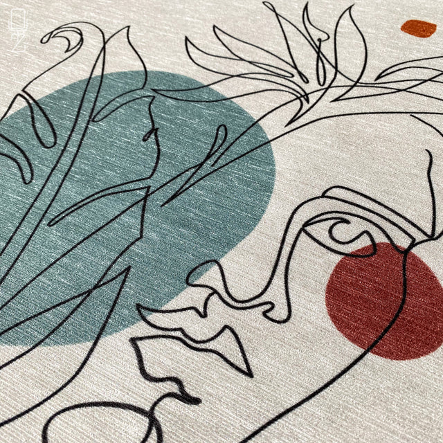 Abstract Face Pattern Cushion Cover