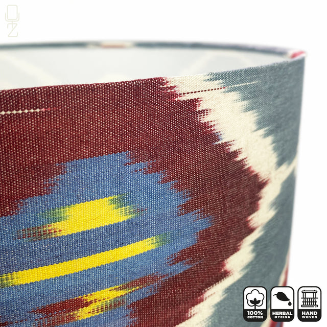 Grey Ikat Lampshade from Cotton