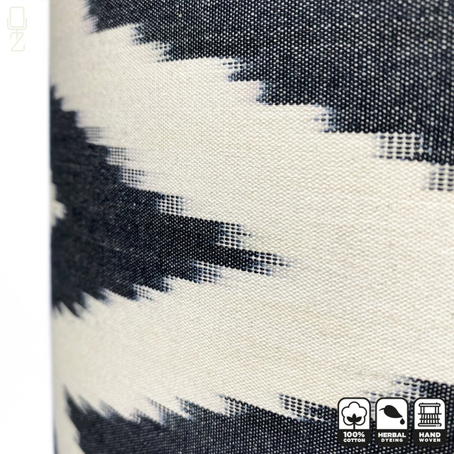 Black Zig Zag Ikat Lampshades