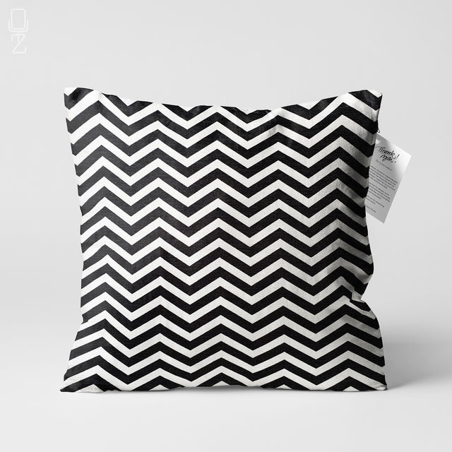 Black & White Zig Zag Cushion Cover