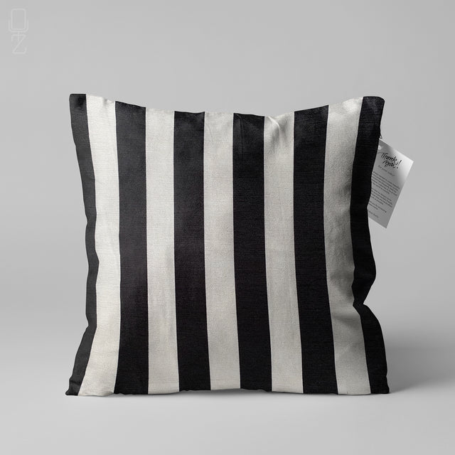 Black & White Striped Printed Cushion Covers