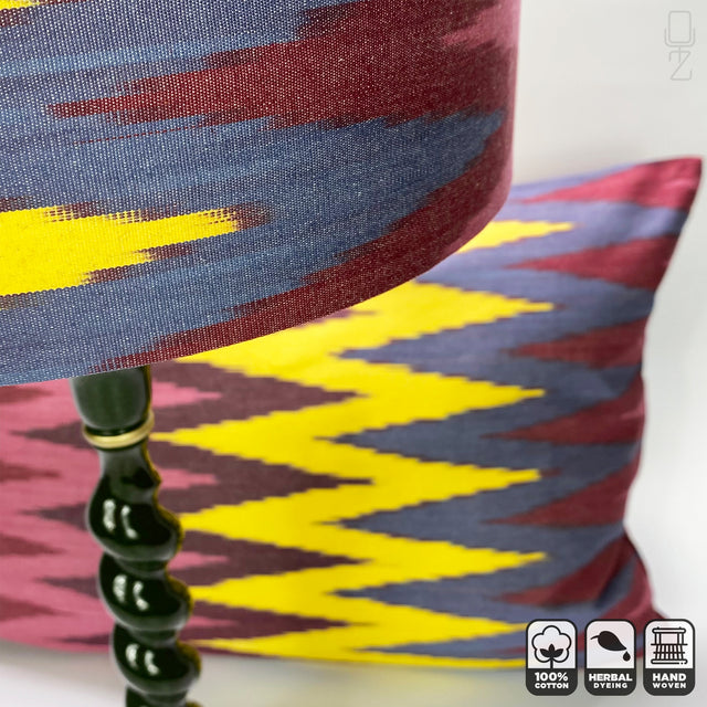Multicoloured Zig Zag Ikat Lampshades